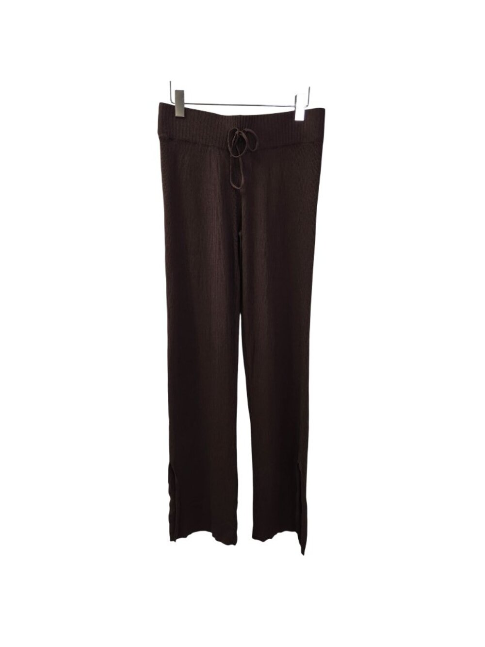NWOT I.AM.GIA Ribbed Knit Pull On Split Hem Flare Pants Size Medium